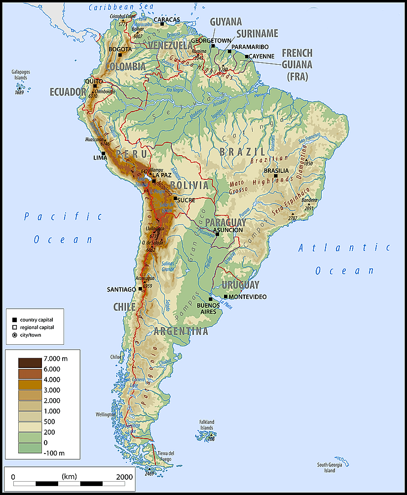 Bản đồ châu Nam Mỹ (Nam Mĩ) mới nhất năm [hienthinam] 25