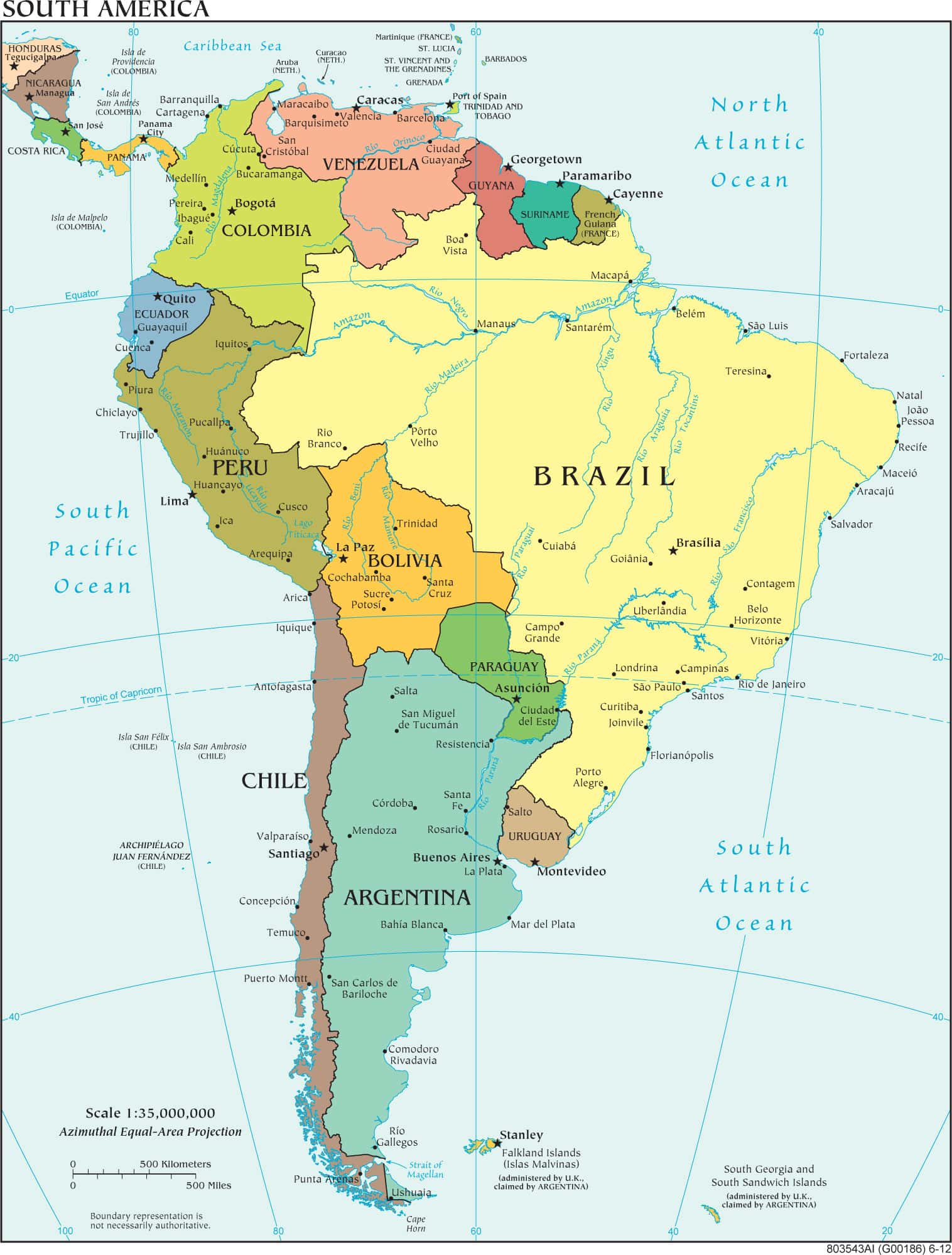 Bản đồ châu Nam Mỹ (Nam Mĩ) mới nhất năm [hienthinam] 27