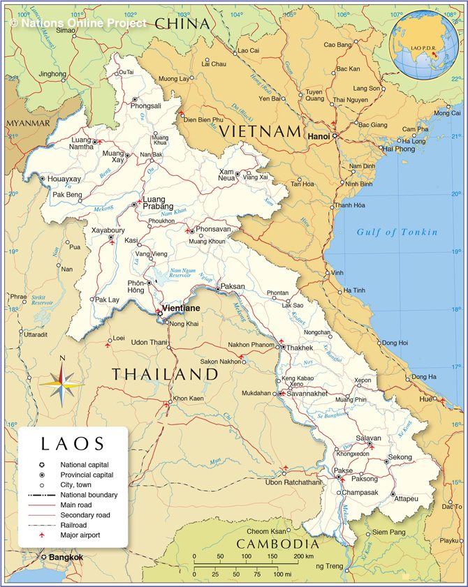 [Update] Bản đồ đất nước Lào (Laos) khổ lớn phóng to năm 2022 13