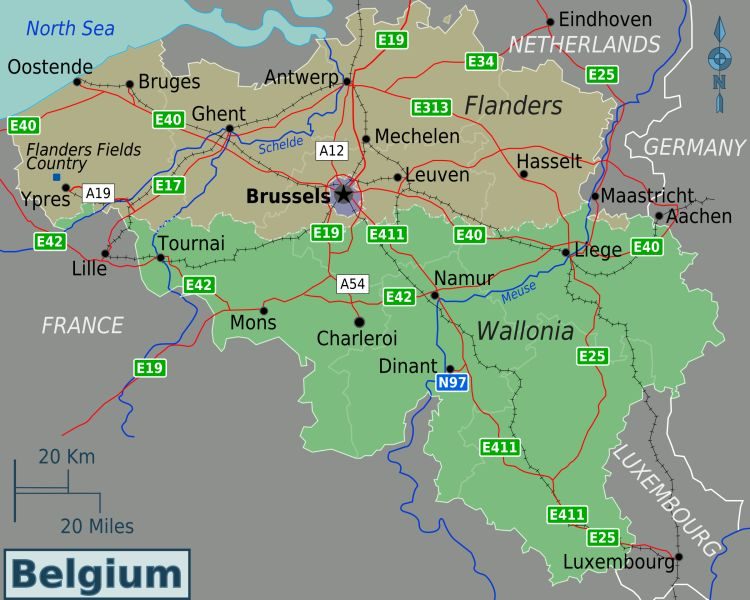  Bản đồ nước Bỉ