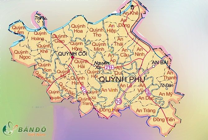 Bản đồ hành chính huyện Quỳnh Phụ