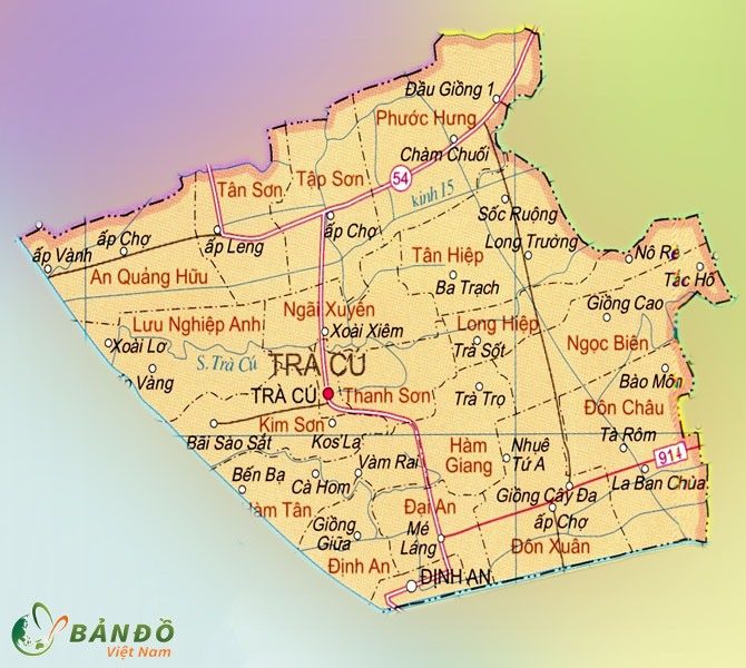 Bản đồ hành chính Huyện Trà Cú