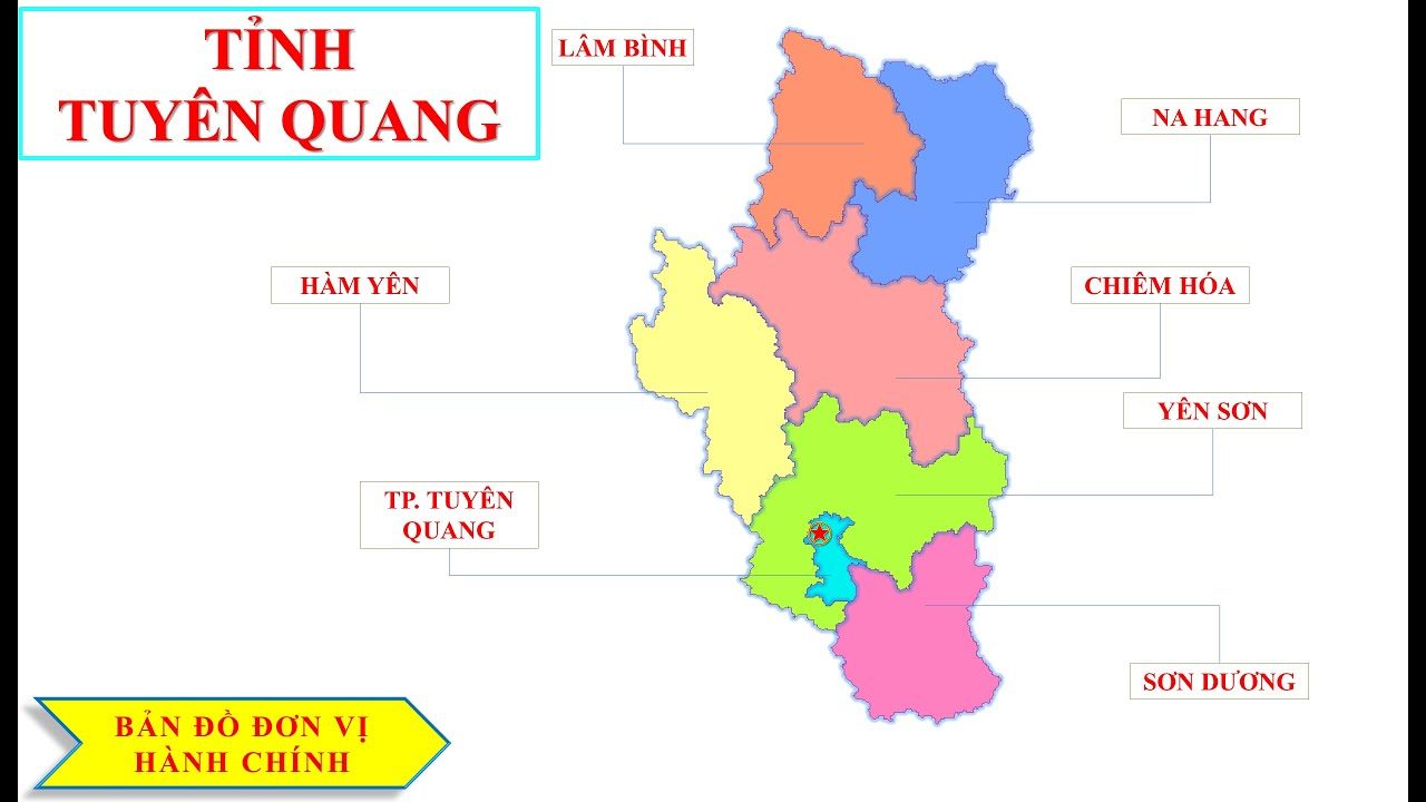 [Update] Bản đồ hành chính tỉnh Tuyên Quang khổ lớn năm [hienthinam] 23