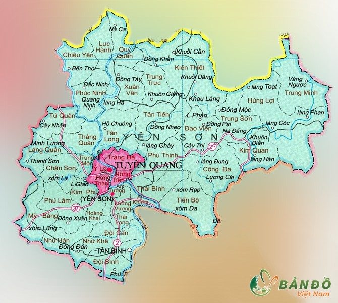 Bản đồ hành chính huyện Yên Sơn